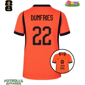 Nederländerna Denzel Dumfries #22 Hemmatröja Kvinnor VM 2026 Kortärmad